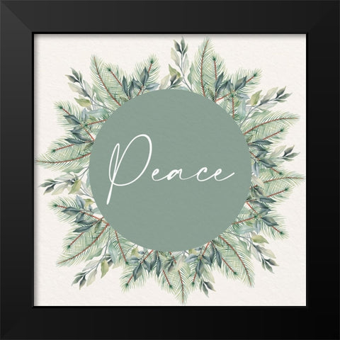 Christmas Greens 2 Black Modern Wood Framed Art Print by Allen, Kimberly