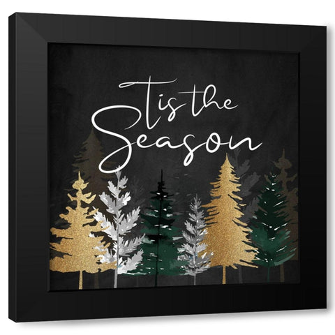 Tis The Season Pines Black Modern Wood Framed Art Print by Allen, Kimberly