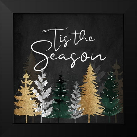 Tis The Season Pines Black Modern Wood Framed Art Print by Allen, Kimberly