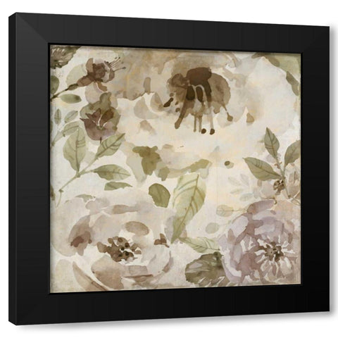 Simplicity Black Modern Wood Framed Art Print with Double Matting by Allen, Kimberly