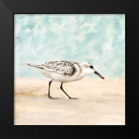 Sandpiper Walk 1 Black Modern Wood Framed Art Print by Allen, Kimberly