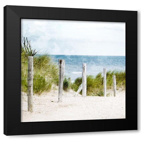 Pathway To The Beach Black Modern Wood Framed Art Print by Allen, Kimberly