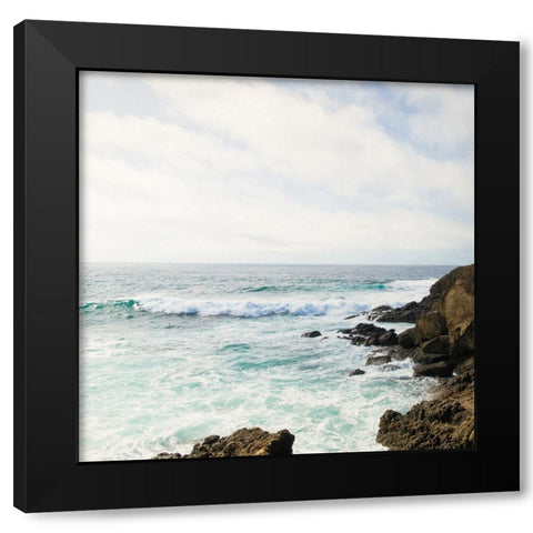 Waves Of The Sea Black Modern Wood Framed Art Print with Double Matting by Allen, Kimberly