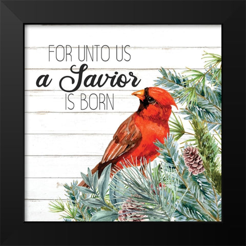 A Saviour Black Modern Wood Framed Art Print by Allen, Kimberly