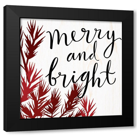 Merry Black Modern Wood Framed Art Print by Allen, Kimberly