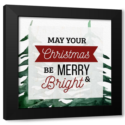 May Your Christmas Black Modern Wood Framed Art Print with Double Matting by Allen, Kimberly