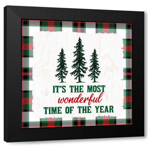 Its The Most Wonderful Time Black Modern Wood Framed Art Print with Double Matting by Allen, Kimberly
