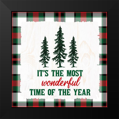 Its The Most Wonderful Time Black Modern Wood Framed Art Print by Allen, Kimberly