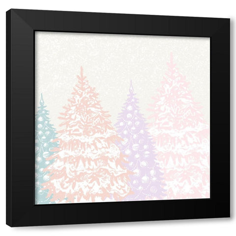 Pastel Forest Black Modern Wood Framed Art Print with Double Matting by Allen, Kimberly