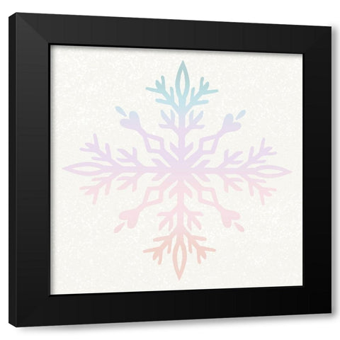 Pastel Snowflake 2 Black Modern Wood Framed Art Print by Allen, Kimberly