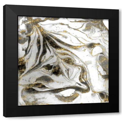 Rivers of Gold Black Modern Wood Framed Art Print by Allen, Kimberly
