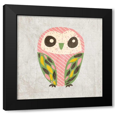 Owl Love 1 Black Modern Wood Framed Art Print by Allen, Kimberly