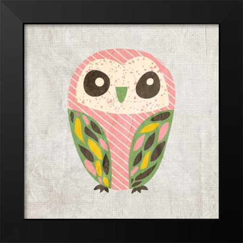 Owl Love 1 Black Modern Wood Framed Art Print by Allen, Kimberly