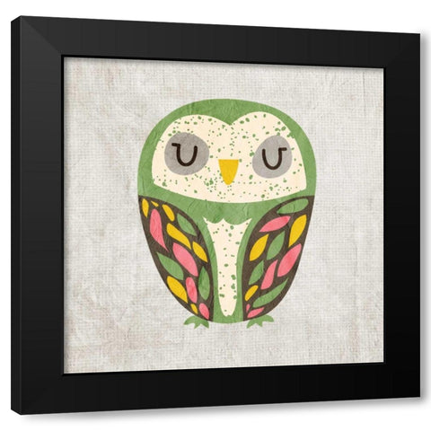 Owl Love 2 Black Modern Wood Framed Art Print by Allen, Kimberly