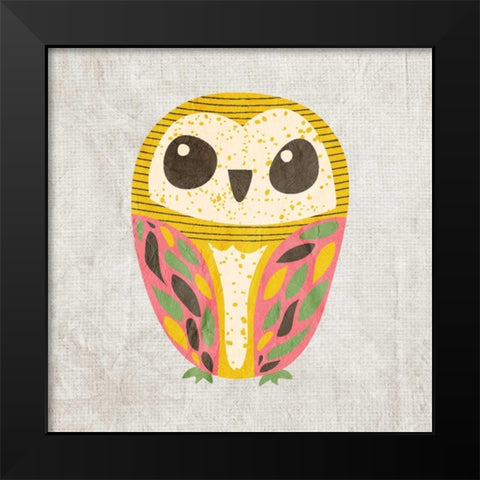 Owl Love 3 Black Modern Wood Framed Art Print by Allen, Kimberly