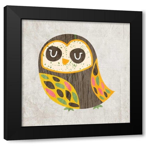 Owl Love 4 Black Modern Wood Framed Art Print by Allen, Kimberly