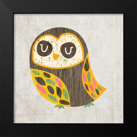Owl Love 4 Black Modern Wood Framed Art Print by Allen, Kimberly