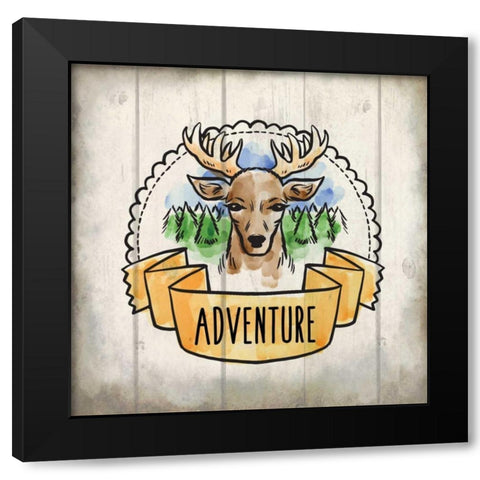 Adventure Is Out There 1 Black Modern Wood Framed Art Print by Allen, Kimberly