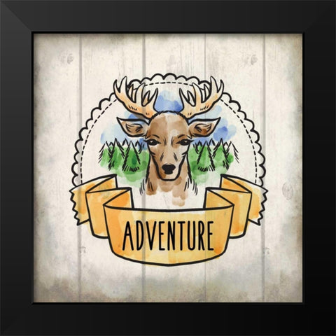 Adventure Is Out There 1 Black Modern Wood Framed Art Print by Allen, Kimberly