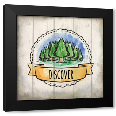 Adventure Is Out There 3 Black Modern Wood Framed Art Print by Allen, Kimberly
