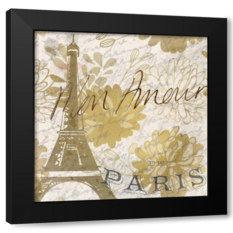 Mon Amour A Black Modern Wood Framed Art Print with Double Matting by Allen, Kimberly