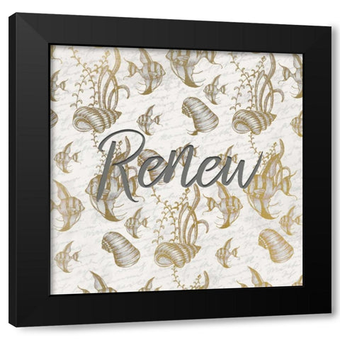 Under The Sea B Black Modern Wood Framed Art Print by Allen, Kimberly