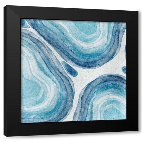 Agate 1 Black Modern Wood Framed Art Print by Allen, Kimberly
