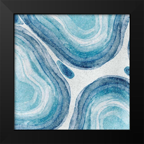 Agate 1 Black Modern Wood Framed Art Print by Allen, Kimberly