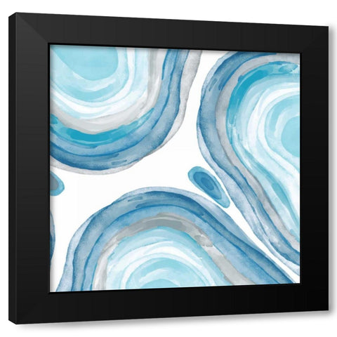 Agate 2 Black Modern Wood Framed Art Print with Double Matting by Allen, Kimberly
