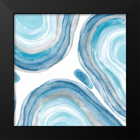 Agate 2 Black Modern Wood Framed Art Print by Allen, Kimberly