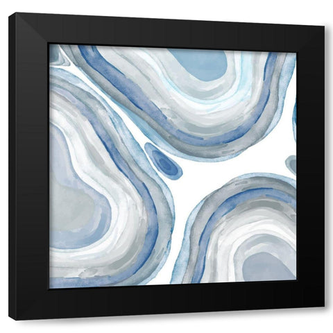 Soft Agate 1 Black Modern Wood Framed Art Print by Kimberly, Allen