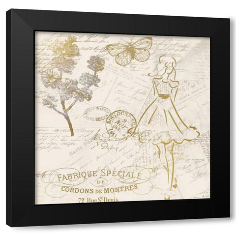 Fashion 1 Black Modern Wood Framed Art Print with Double Matting by Allen, Kimberly