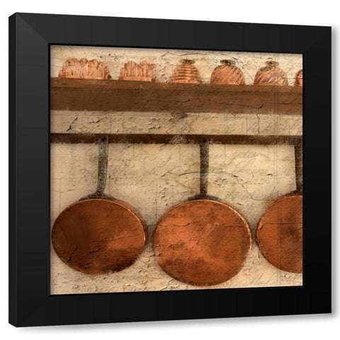 Copper A Black Modern Wood Framed Art Print with Double Matting by Allen, Kimberly