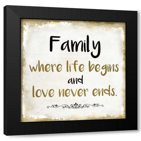 Family Love Black Modern Wood Framed Art Print by Allen, Kimberly