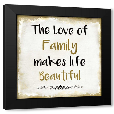 The Love Of Family Black Modern Wood Framed Art Print with Double Matting by Allen, Kimberly