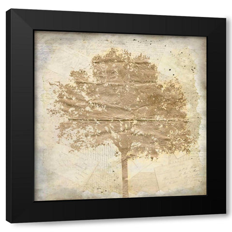Tree Silhouette Gold Craft 1 Black Modern Wood Framed Art Print with Double Matting by Allen, Kimberly