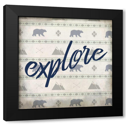 Explore 1 Black Modern Wood Framed Art Print by Allen, Kimberly