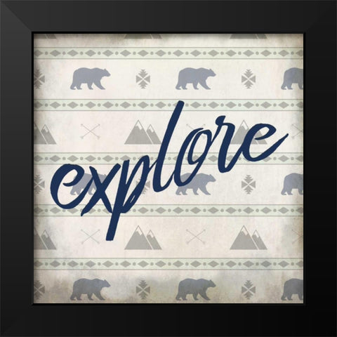 Explore 1 Black Modern Wood Framed Art Print by Allen, Kimberly