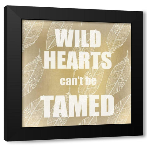 Wild Hearts Black Modern Wood Framed Art Print with Double Matting by Allen, Kimberly