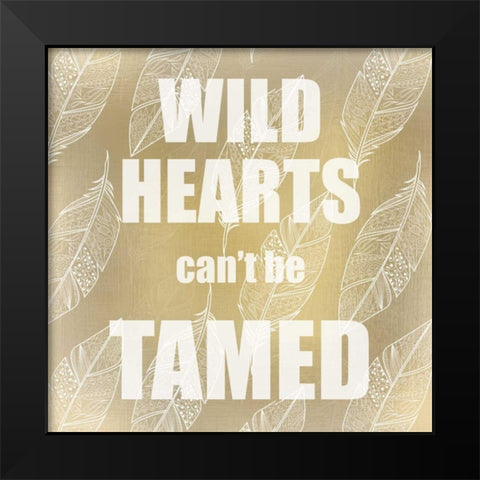 Wild Hearts Black Modern Wood Framed Art Print by Allen, Kimberly