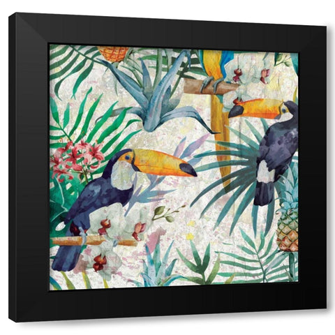 Tropical Life 1 Black Modern Wood Framed Art Print with Double Matting by Allen, Kimberly