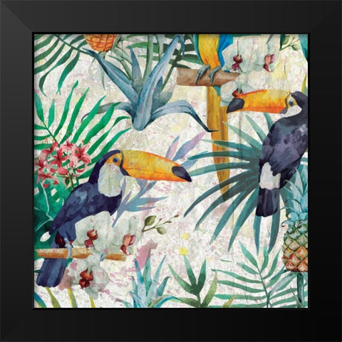 Tropical Life 1 Black Modern Wood Framed Art Print by Allen, Kimberly