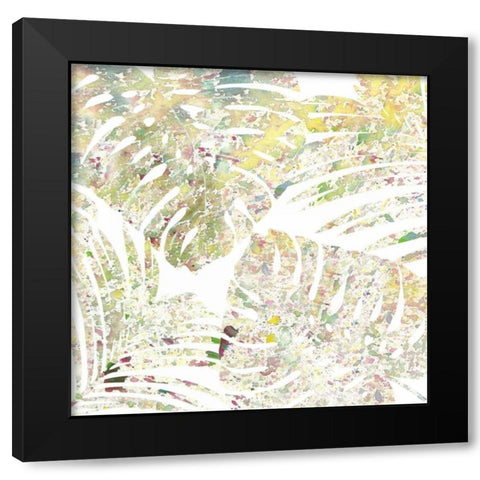 Tropical Splatter 1 Black Modern Wood Framed Art Print with Double Matting by Allen, Kimberly