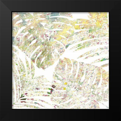 Tropical Splatter 1 Black Modern Wood Framed Art Print by Allen, Kimberly