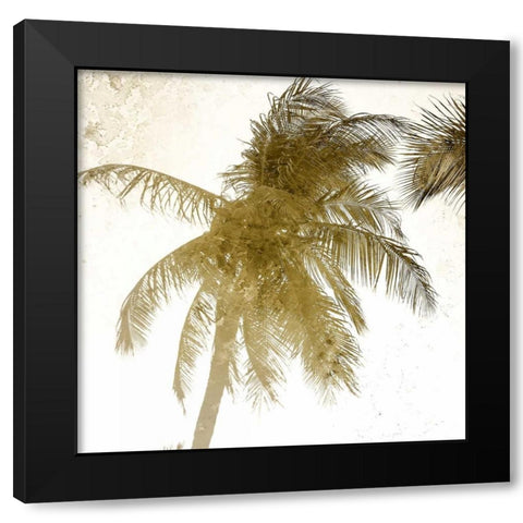Bright Palm Gold 1 Black Modern Wood Framed Art Print with Double Matting by Allen, Kimberly