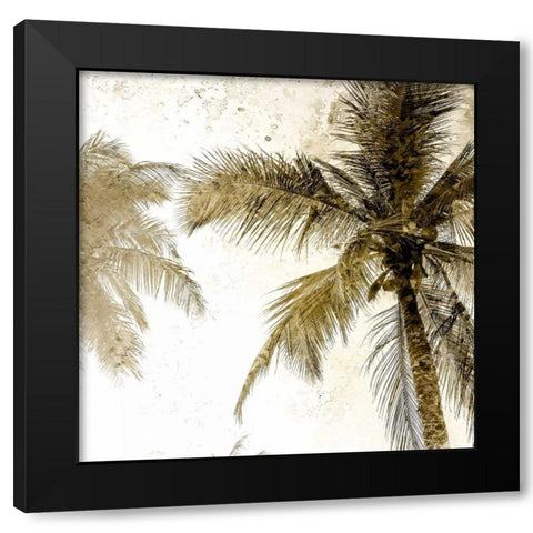 Bright Palm Gold 2 Black Modern Wood Framed Art Print with Double Matting by Allen, Kimberly