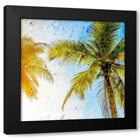 Bright Palm 2 Black Modern Wood Framed Art Print with Double Matting by Allen, Kimberly