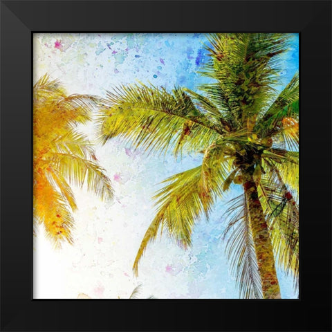 Bright Palm 2 Black Modern Wood Framed Art Print by Allen, Kimberly