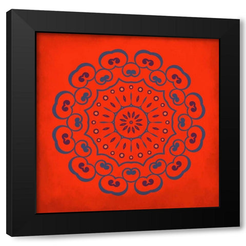Medallion A Black Modern Wood Framed Art Print with Double Matting by Allen, Kimberly