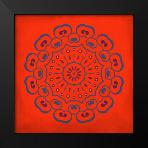 Medallion A Black Modern Wood Framed Art Print by Allen, Kimberly